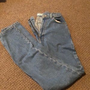 American apparel light washed high waisted jeans